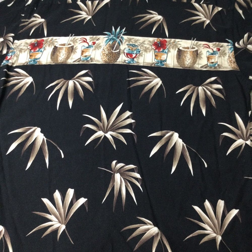 Vtg Hawaiian Bar Shirt Campia Alcoholic Beer Wine Cocktail Tropical‎ Collared M - Picture 5 of 8